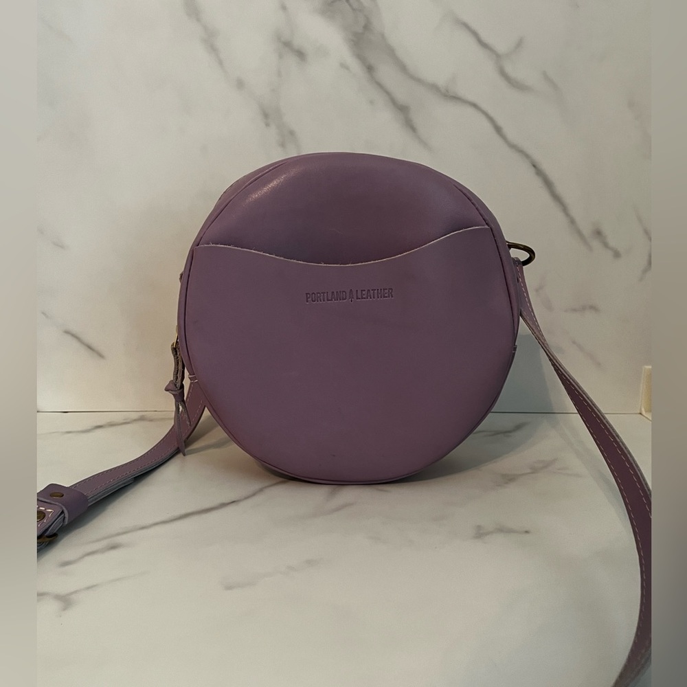 Almost Perfect Portland Leather Goods Circle Bag Lavender